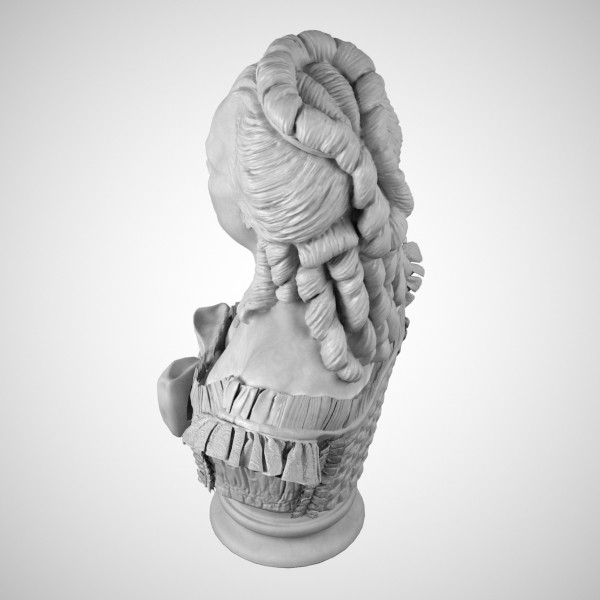 3d lady bust baroque - Baroque Lady Bust by clay master